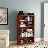 Latitude Run® Gibney 36.02" W Standard Bookcase Wood in Brown, Size 59.84 H x 36.02 W x 11.61 D in | Wayfair BC741EB598B4481A812CF7F945984163