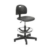 Symple Stuff Fullmer Drafting Chair in Black/Gray, Size 25.0 W x 25.0 D in | Wayfair 6680