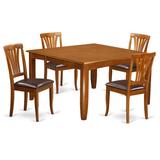 Alcott Hill® Teressa Butterfly Leaf Dining Set Wood/Upholstered Chairs in Brown, Size 30.0 H in | Wayfair 894B2121D903414982A28EB364F2936C
