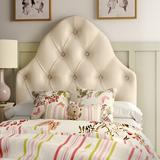 Birch Lane™ Arch Upholstered Headboard Upholstered in White/Black, Size 58.0 H x 56.0 W x 4.0 D in | Wayfair DF409B0306E24344A31615E0062A803E