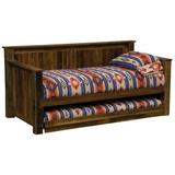 Union Rustic Dondale Twin Solid Wood Daybed w/ Trundle Wood in Brown, Size 40.0 H x 43.0 W x 84.0 D in | Wayfair B10156