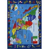 Red Area Rug - Zoomie Kids Corina Map of Mexico Kids Rug Nylon in Red, Size 90.0 H x 63.0 W x 0.25 D in | Wayfair FT-131 5376