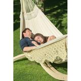 Arlmont & Co. Dominic Organic Family Cotton Tree Hammock Cotton in Brown, Size 70.87 W x 157.48 D in | Wayfair 0B8D3AF3909A426385AC1BEFA96EBEEB