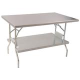 RoyalIndustries,Inc. Folding Work Table Stainless Steel Workbench Top Stainless Steel in Gray, Size 31.0 H x 24.0 W x 72.0 D in | Wayfair