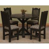 Union Rustic Devereaux 5 Piece Dining Set Wood/Upholstered Chairs in Brown, Size 30.0 H in | Wayfair 73F8F5F7C5794C6795D37B69F0D5CE9C