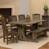 Union Rustic Devereaux 6 - Person Dining Set Wood in Brown, Size 30.0 H in | Wayfair 86F26A5576F8494E93D514CAE3237BF1