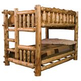 Loon Peak® Lytle Solid Wood Standard Bunk Bed Wood in Brown, Size 71.0 H x 65.0 W x 92.0 D in | Wayfair 424D2B741B3846F998C7770AD5C5B902