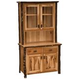 Loon Peak® Cleary Dining Hutch Wood in Brown, Size 85.0 H x 48.0 W x 20.0 D in | Wayfair 86130-RA