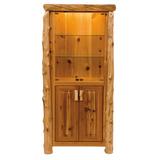 Loon Peak® Lytle Lighted China Cabinet Wood in Brown, Size 72.0 H x 30.0 W x 15.0 D in | Wayfair 16188
