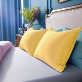 Charlton Home® Kinzie Pillowcase Microfiber/Polyester/Silk/Satin in Yellow, Size 26.0 H x 20.0 W in | Wayfair 41004E348B784E2CBA86E97231F52F5E