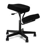 Symple Stuff Wasson Plus Height Adjustable Kneeling Chair Metal/Fabric, Size 27.0 W x 27.0 D in | Wayfair F1445/BK