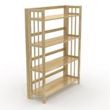 Winston Porter Etagere 45" H Bookcase Metal in Black/Brown, Size 45.0 H x 32.0 W x 11.5 D in | Wayfair FBC-32-NA