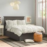 Three Posts™ Teen Benites Full Platform Bed w/ Trundle Wood/Solid Wood in Brown/Gray, Size 44.25 H x 57.75 W in | Wayfair