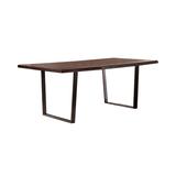 Millwood Pines Antone 78" Double Pedestal Dining Table Wood/Metal in Black/Brown/Gray, Size 30.0 H x 78.0 W x 40.0 D in | Wayfair