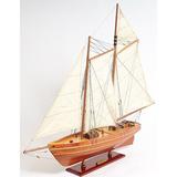 Longshore Tides America Cup Racing Yacht Model Wood in Brown, Size 28.0 H x 33.0 W x 5.5 D in | Wayfair 21F7D244FEA24521AC4708748F5C8B27