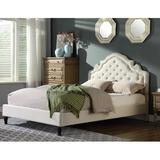 Red Barrel Studio® Scituate Platform Bed Wood & /Upholstered/Linen in Brown, Size 53.0 H x 79.0 W x 87.0 D in C7B49E652A2745F79D809903BB84FFFA