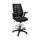 OFM Mid Back Mesh Drafting Chair in Drafting Stool in with Lumbar Support in Black - OFM 531-BLK
