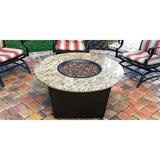 Ebern Designs 21" H x 41" W Aluminum Outdoor Fire Pit Table Aluminum in Gray/White, Size 21.0 H x 41.0 W x 41.0 D in | Wayfair