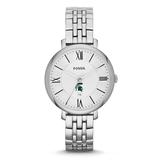 "Women's Fossil Michigan State Spartans Jacqueline Stainless Steel Watch"