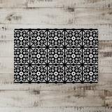 Lark Manor™ Anaise Aironas Small Tiles Kitchen Mat Synthetics in Black, Size 1.0 H x 18.0 W in | Wayfair 16A37A17E57C4EAE9263F0A835B7659C