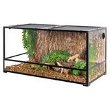 REPTIZOO 120 Gallon Terrarium Glass/Plastic/Metal, Size 24.0 H x 48.0 W x 24.0 D in | Wayfair RK0227