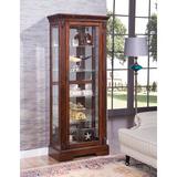 Darby Home Co Pullum Curio Cabinet Wood in Brown/Red, Size 29.0 H x 15.0 W x 71.0 D in | Wayfair C339C4CDF3F747DE8D1E2B9A55963517