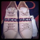 Gucci Shoes | Ace Gucci Stripe Leather Sneaker | Color: White | Size: 10.5