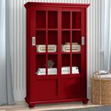 Andover Mills™ 51" H x 31.75" W Standard Bookcase Wood in Red, Size 51.0 H x 31.75 W x 13.0 D in | Wayfair RDBL1357 34958909