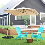 Symple Stuff Callaway 10' Square Cantilever Umbrella Metal in Blue/Navy, Size 108.0 H in | Wayfair C367B015B7C440B9BE6D63A917D63647