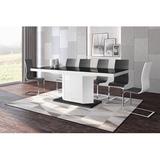 Orren Ellis Abu Extendable Dining Table Wood in Black, Size 29.5 H in | Wayfair 4966199674DA4D548E4C9BAC6FDF9697