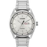 Drive Quartz Watch With Stainless Steel Strap, Silver, 22 (model: Aw0080-57a) - Metallic - Citizen Watches