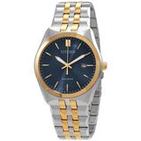 Eco-drive Blue Dial Two-tone Watch -66l - Metallic - Citizen Watches