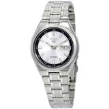 Series 5 Automatic Date-day Silver Dial Watch - Metallic - Seiko Watches