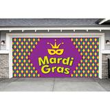 The Holiday Aisle® Mardi Gras Diamonds Door Mural Plastic in Indigo, Size 84.0 H x 96.0 W x 1.0 D in | Wayfair 337EBF97F3CC43B5AFA213F3D3F665B0