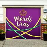 The Holiday Aisle® Mardi Gras Beads Door Mural Plastic in Indigo, Size 84.0 H x 96.0 W x 1.0 D in | Wayfair BCADBD2A51124C3AB828EBAAA688E1E7
