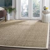 Brown/White Area Rug - Breakwater Bay Dollard Natural/Ivory Area Rug Bamboo Slat & Seagrass in Brown/White, Size Rectangle 8' x 10' | Wayfair