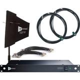 RF Venue DISTRO9 HDR 9-Channel Antenna Distributor Bundle (Black Stand-Mount Diversi DFIND9