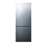Summit Appliance 27" Counter Depth Bottom Freezer 16.8 cu. ft. Refrigerator, Stainless Steel, Size 75.38 H x 27.25 W x 27.0 D in | Wayfair