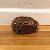 American Eagle Outfitters Accessories | America Eagle Leather Braided Belt | Color: Brown | Size: Os