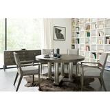 Brayden Studio® Linea 5 Piece Solid Wood Dining Set Wood/Metal/Upholstered Chairs in Brown/Gray, Size 30.0 H x 60.0 W x 60.0 D in | Wayfair