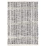 Brown/White Area Rug - Dash and Albert Rugs Malta Striped Handmade Wool Gray/Ivory Area Rug Polyester/Wool/Cotton in Brown/White | Wayfair