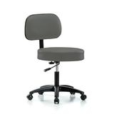 Orren Ellis Lippencott Height Adjustable Exam Stool w/ Basic Backrest Metal in Gray/White, Size 36.0 H x 24.0 W x 24.0 D in | Wayfair