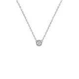 Belk & Co Women's 1/10 ct. t.w. Diamond Accent Solitaire Necklace in 14K White Gold