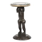 Ga Woman,'Female Form Sese Wood Accent Table from Ghana'