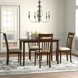 Lark Manor™ Tjard 4 - Person Walnut Solid Wood Dining Set Wood in Brown, Size 30.0 H in | Wayfair 3B6C919041814CDABFE19A22A36345D5