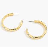 J. Crew Jewelry | Alison Lou X J. Crew Crystal Studded Hoop Earrings | Color: Gold/Tan | Size: Os