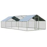 Costway Large Walk In Chicken Coop with Roof Cover Backyard