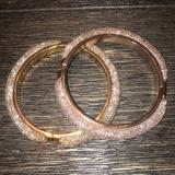 Torrid Jewelry | Set Of Crystal And Mesh Magnetic Bangles. | Color: Gold | Size: Os