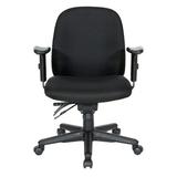Symple Stuff Barth Task Chair Upholstered/Metal in Black, Size 34.25 H x 25.0 W x 25.5 D in | Wayfair 43808-78