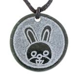 Q'anil,'Jade Rabbit Pendant Necklace from Guatemala'